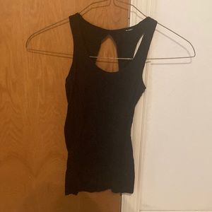 Women’s black workout tank top